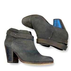 Rag & Bone | HARROW | Suede Ankle Boho Boots Booties | Gray | Size 39.5 | 9 US